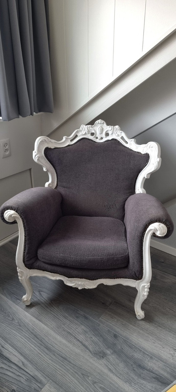 Barok troon Queen ann, Huis en Inrichting, Ophalen, Grijs, Eén