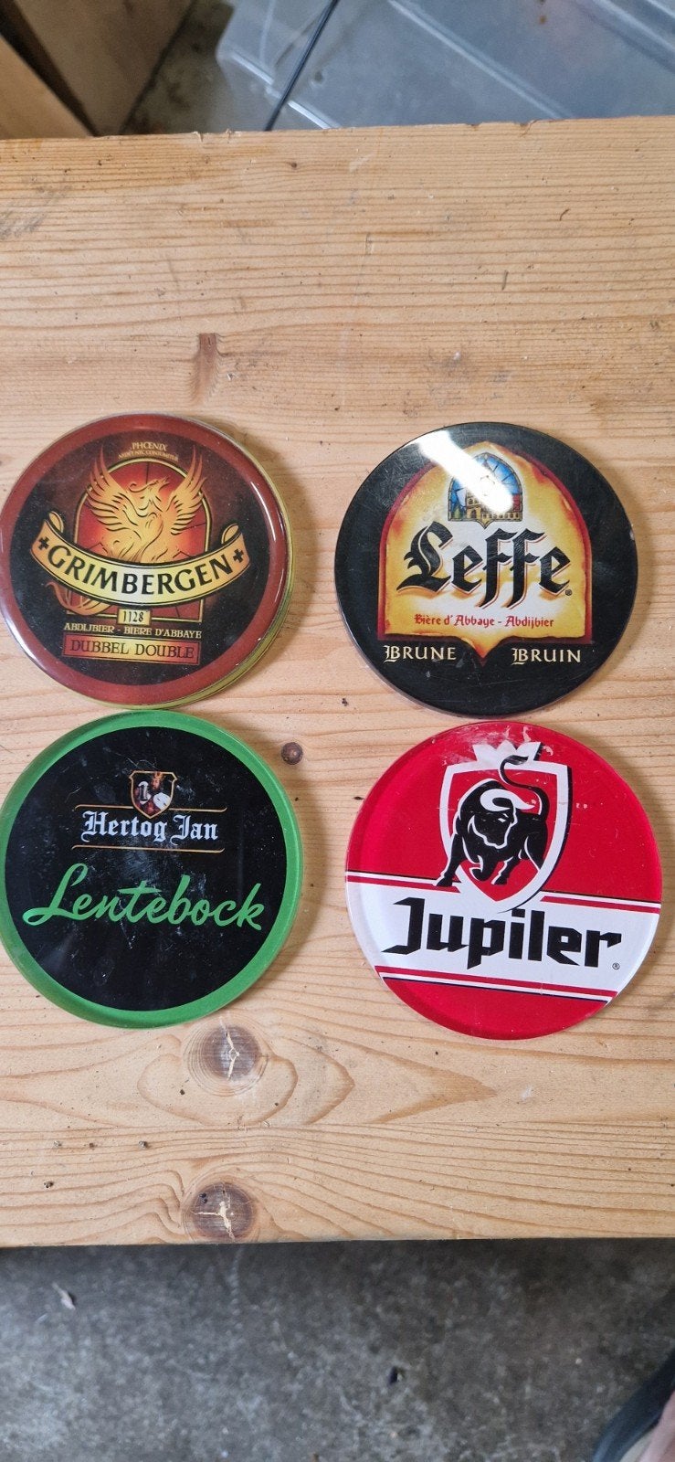 Bier Taplens Set: Grimbergen, Leffe, Hertog Jan, Jupiler, Ophalen of Verzenden, Gebruikt, Viltje(s), Leffe