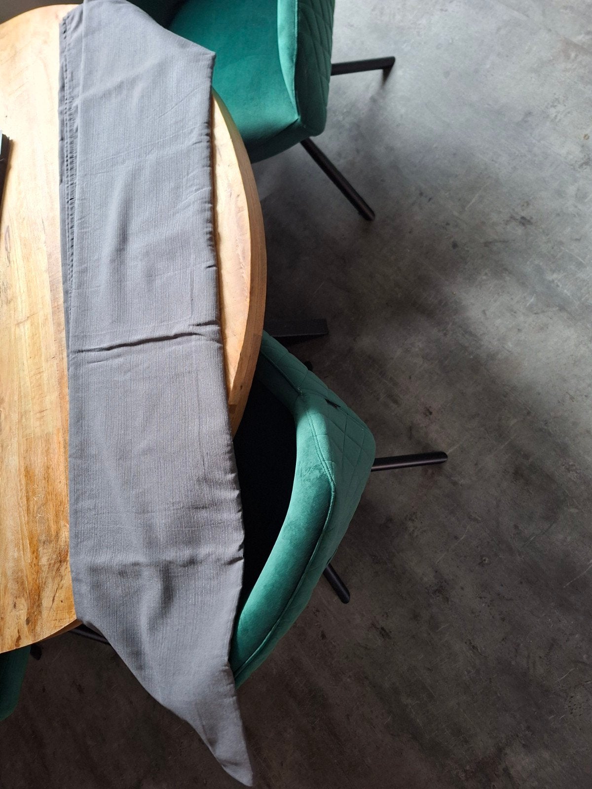 Set van 2 rieten placemats en 2 tafelkleden, Huis en Inrichting, Ophalen, Beige, Boho, Zo goed als nieuw
