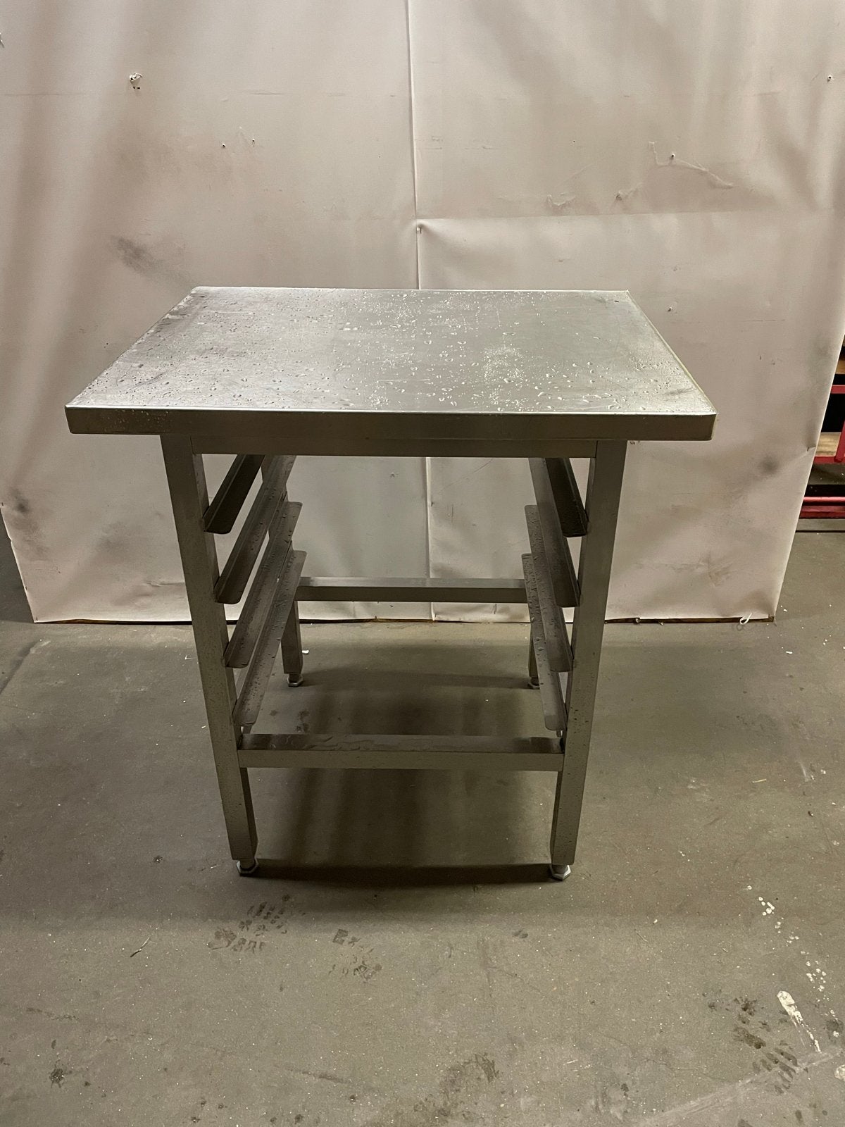 RVS inox onderstek / werktafel met Inschuifrekken - Gebruikt, Ophalen of Verzenden, Gebruikt