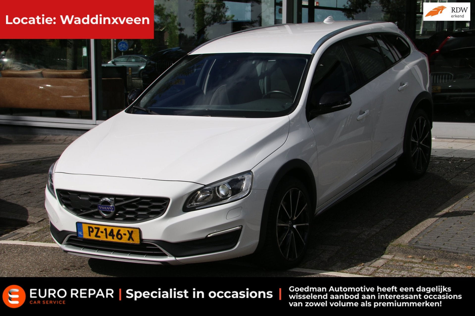 Volvo V60 Cross Country 2.0 D3 Nordic+ EXPORT PRICE EX BPM!, Euro 6, 4 cilinders, Wit, Diesel