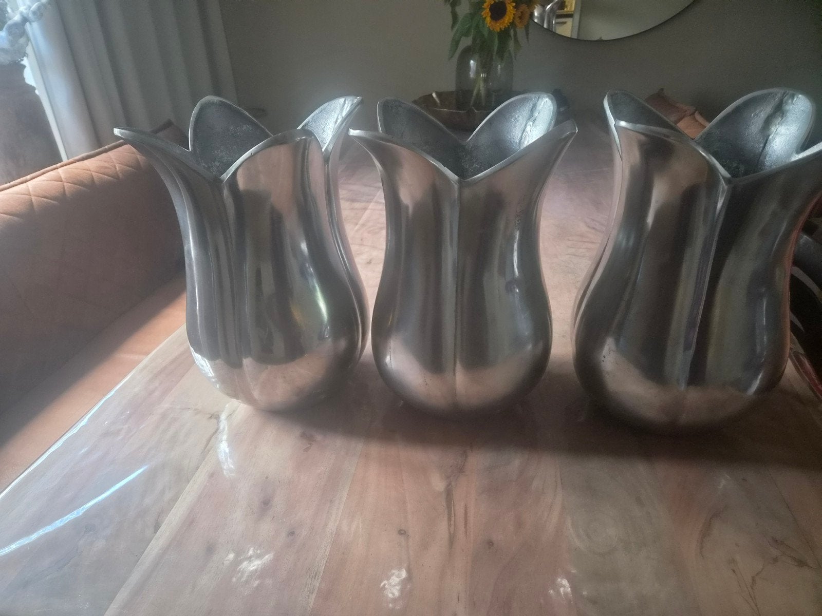 Set van 3 Brass & Boom Vazen - 40 cm hoog, Ophalen of Verzenden