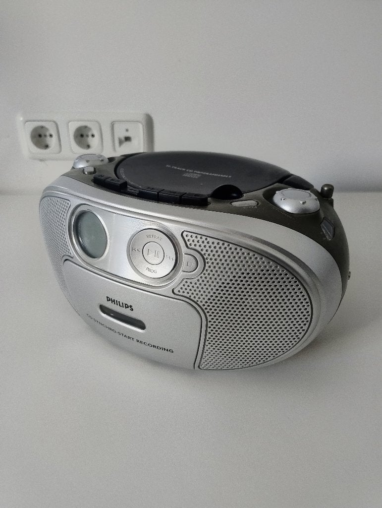 Draagbare Philips Radio met CD-speler en Cassettedeck, Ophalen of Verzenden, Zo goed als nieuw, Radio, Met cd-speler