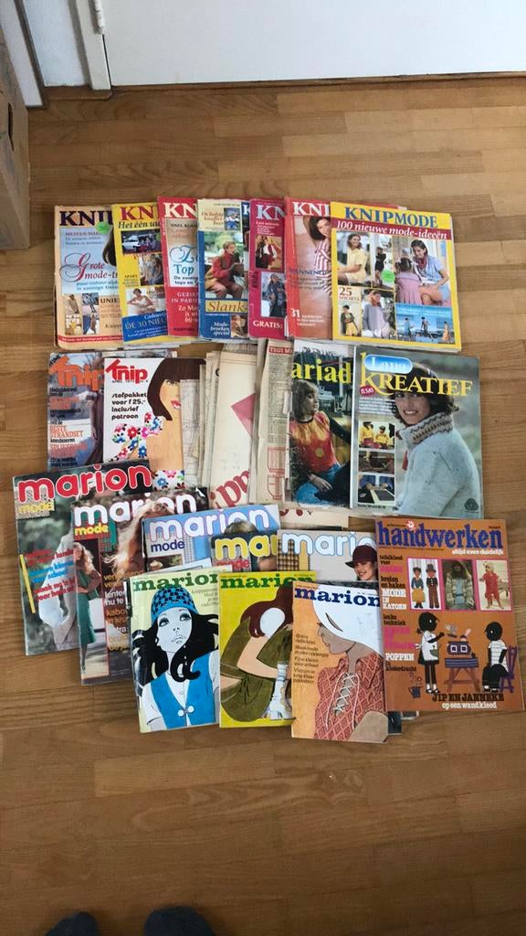 Partij knip/Marion handwerk tijdschriften70-80/90 jaren, Ophalen of Verzenden, Gelezen, Damesbladen