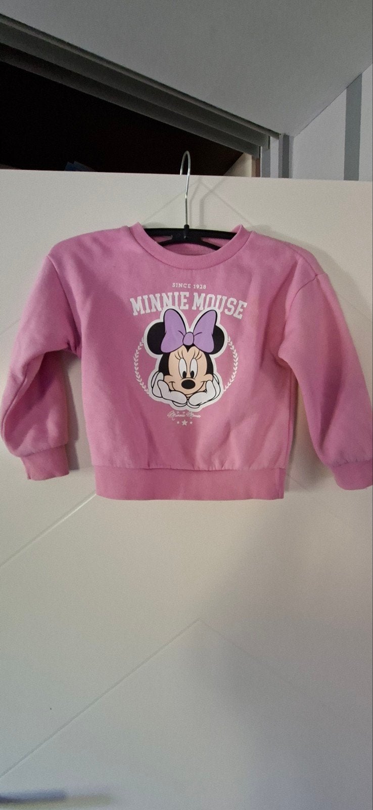 Roze Minnie Mouse sweater voor meisjes, Ophalen of Verzenden, Zo goed als nieuw, Disney, Meisje