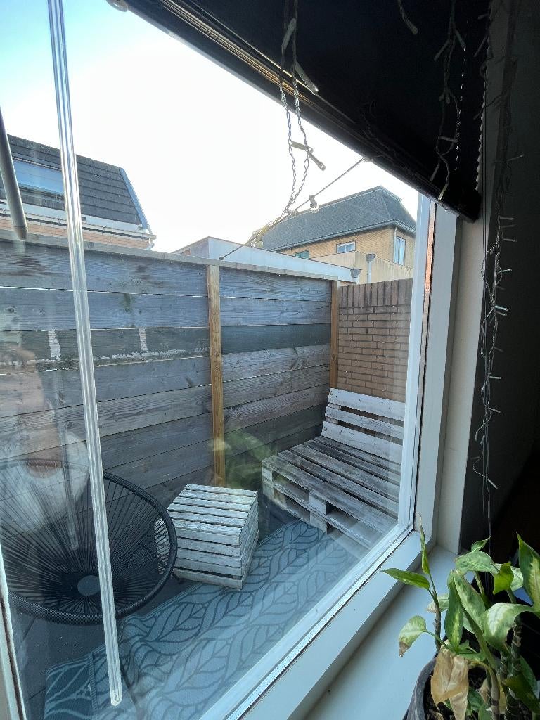 Lounge set balkon - Pallet Bankje, Ophalen, Gebruikt, Hout
