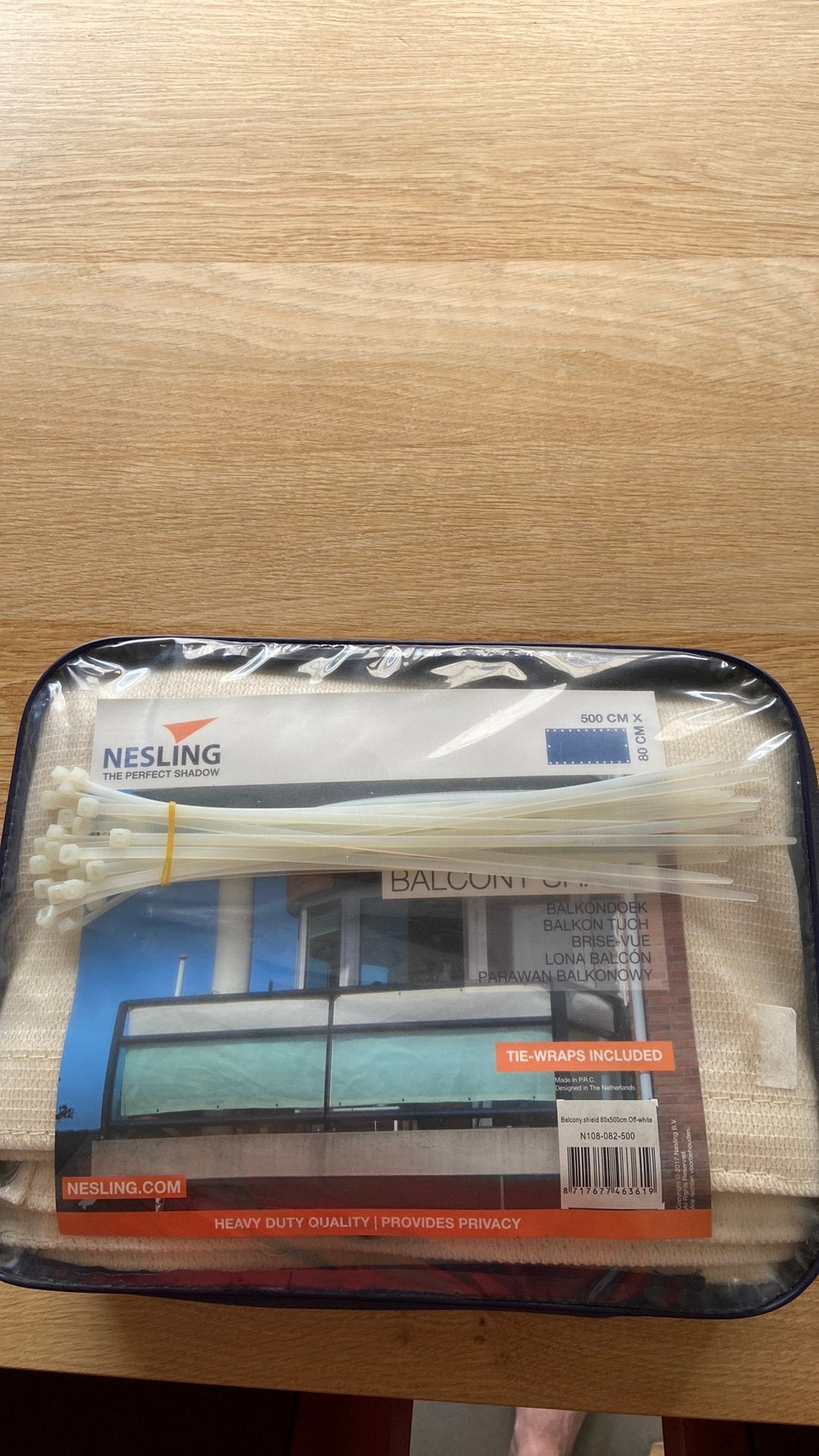 Nesling balkondoek gebroken wit, nieuw nooit gebruikt, Ophalen, Nieuw