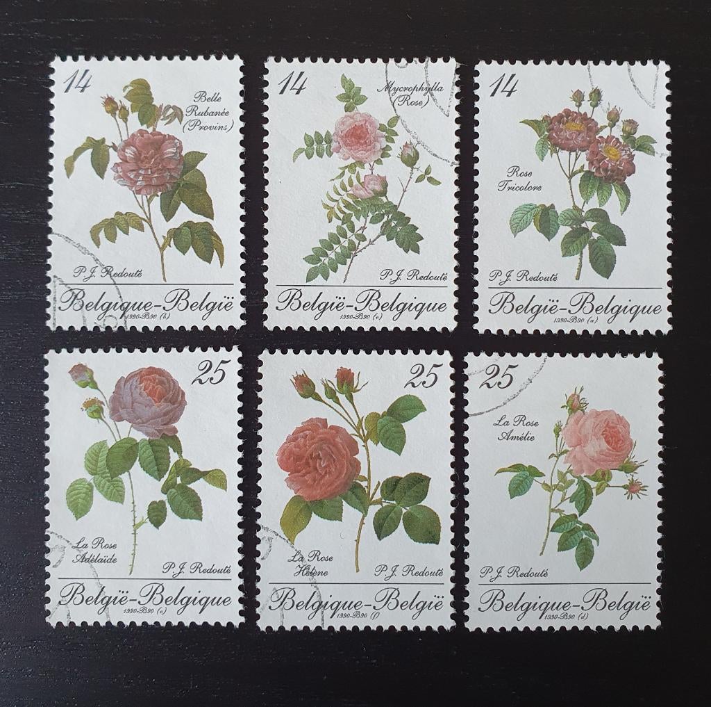 Belgie 1990 BELGICA '90 Rozen Michel 2422-2427 gestempeld, Met stempel, Verzenden, Frankeerzegel, Gestempeld