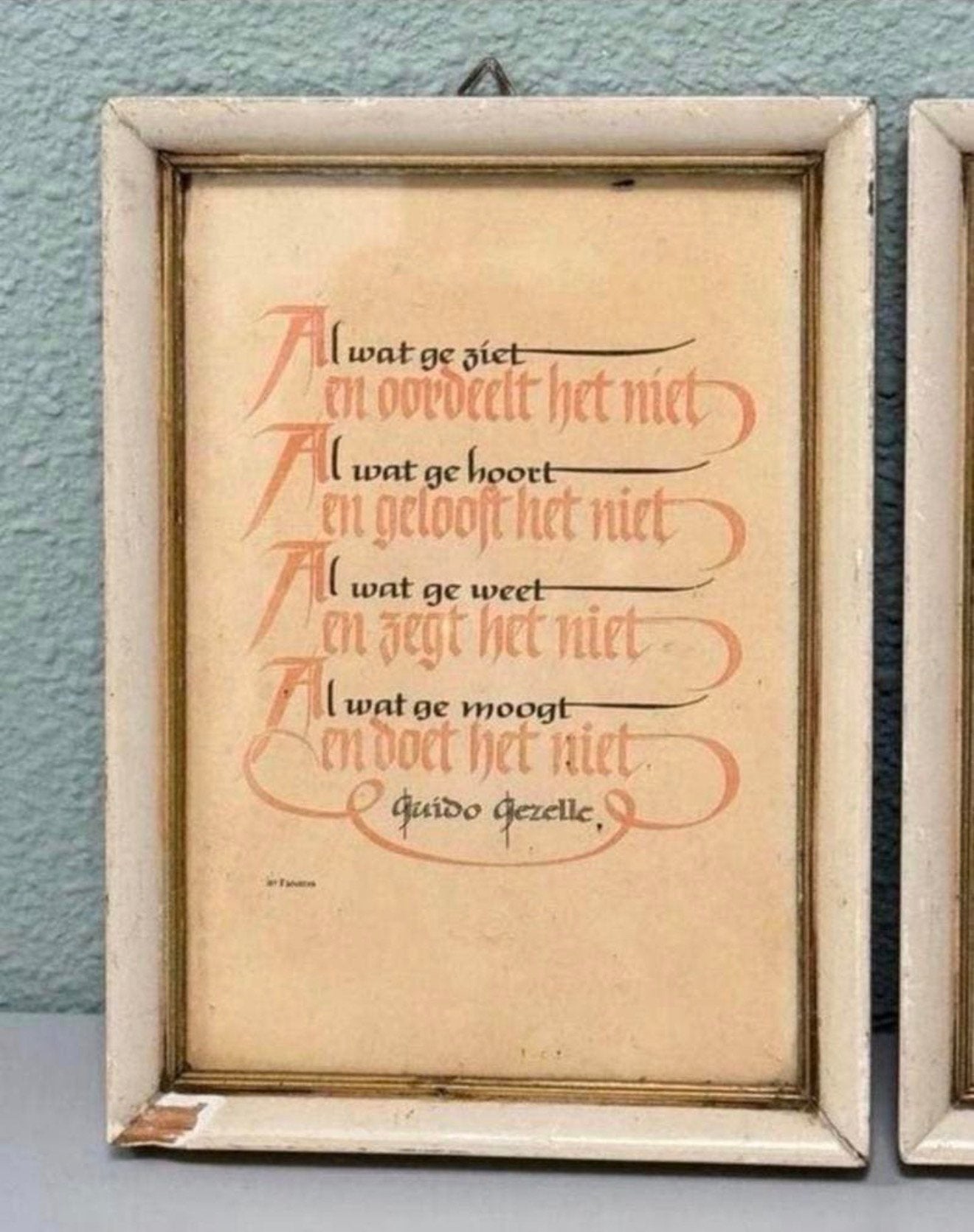 Twee Vintage wandbordjes met spreuk gezegde tekst wc deco, Huis en Inrichting, Ophalen of Verzenden, Zo goed als nieuw, H, H