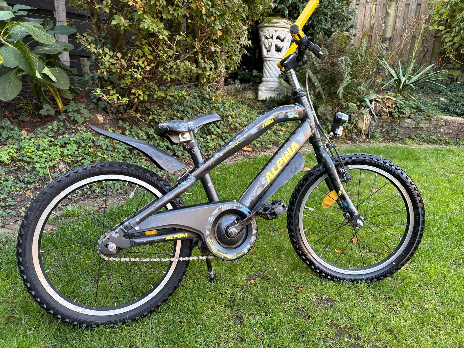 Alpina Trial 18 inch jongensfiets - Technisch in orde, Ophalen, Gebruikt, Terugtraprem, 16 tot 20 inch