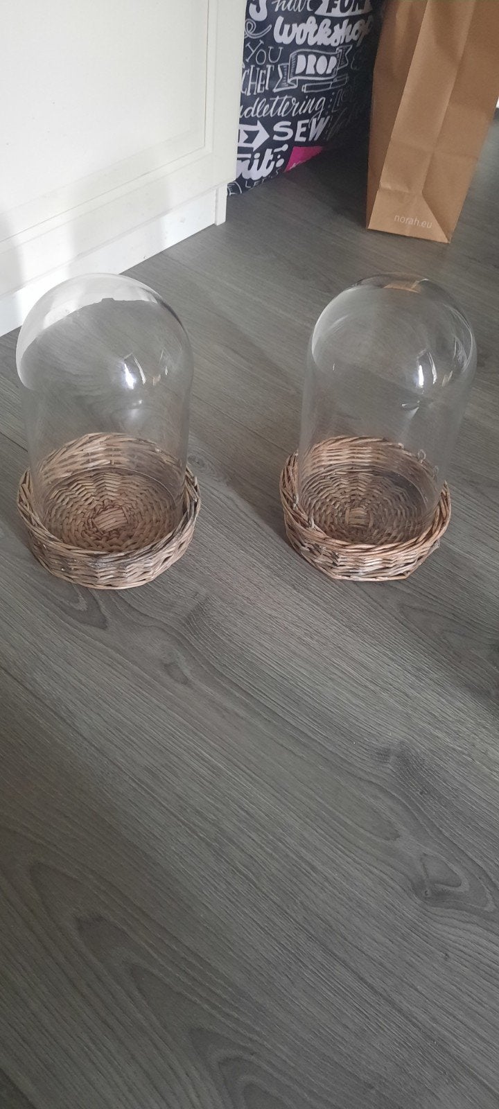 2 glazen stolpen, Huis en Inrichting, Woonaccessoires | Stolpen, Ophalen