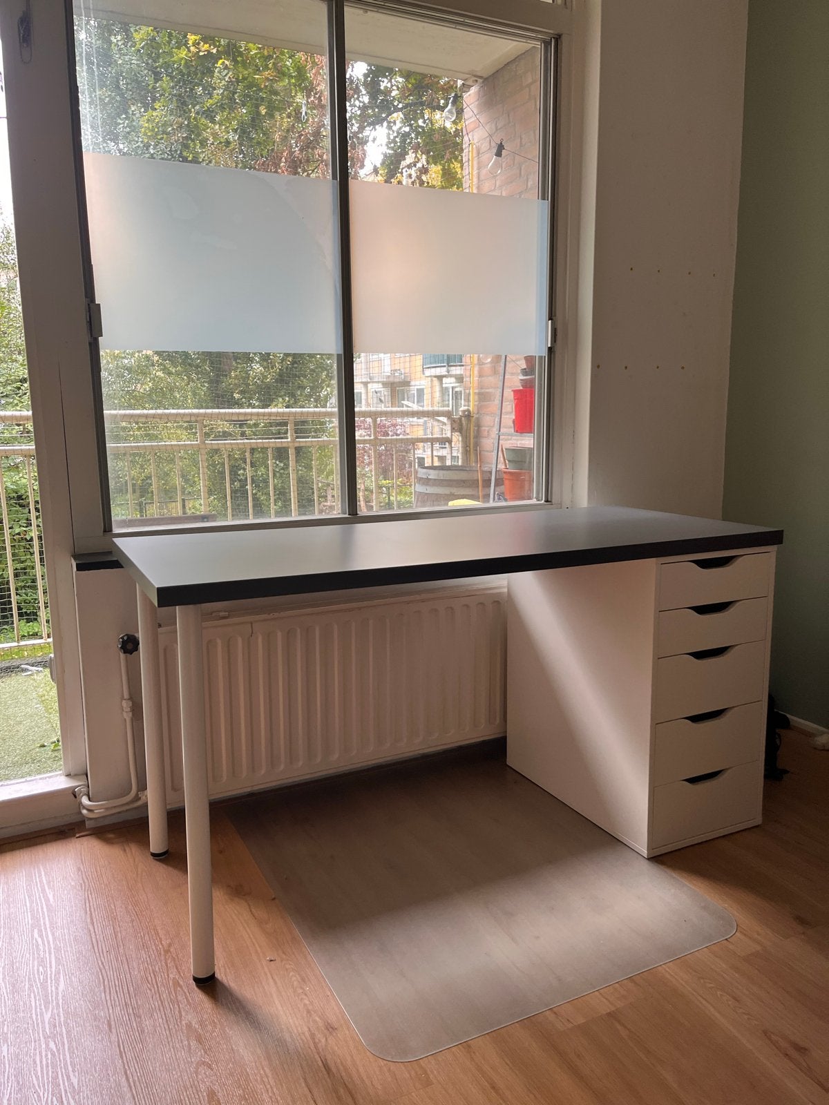 VOOR ZONDAG OPHALEN! Lagkapten / Alex IKEA bureau + ladekast, Huis en Inrichting, Ophalen, Met lades, Spaanplaat of MDF, Zo goed als nieuw