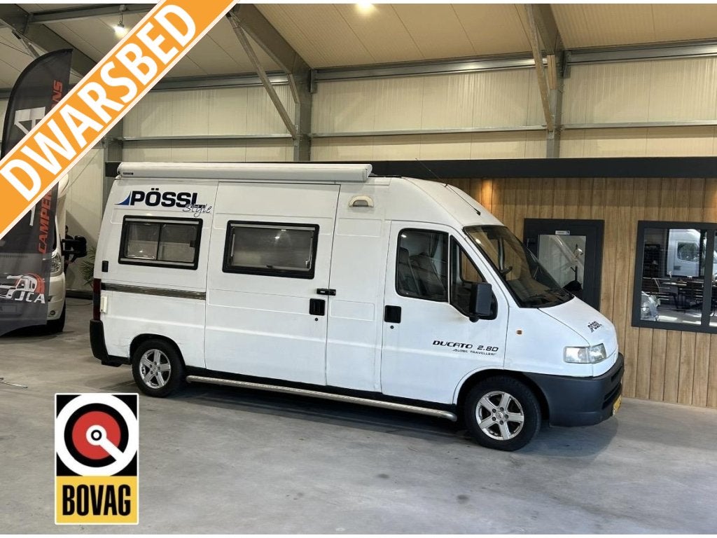 Fiat Ducato550 Buscamper Vastbed/Luifel 1998, Buscamper of Camperbus, Fiat, Tot en met 2, Bedrijf