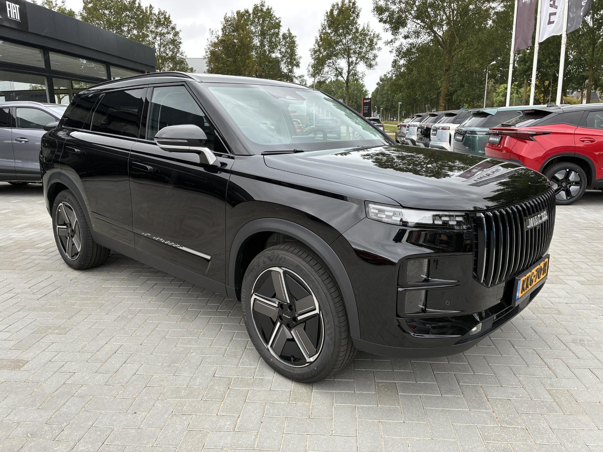 Jaecoo 7 1.5 GDI SHS-P Exclusive Glazen schuif-/ kanteldak |, Auto's, 347 pk, Zwart, Bedrijf, Hybride Elektrisch/Benzine