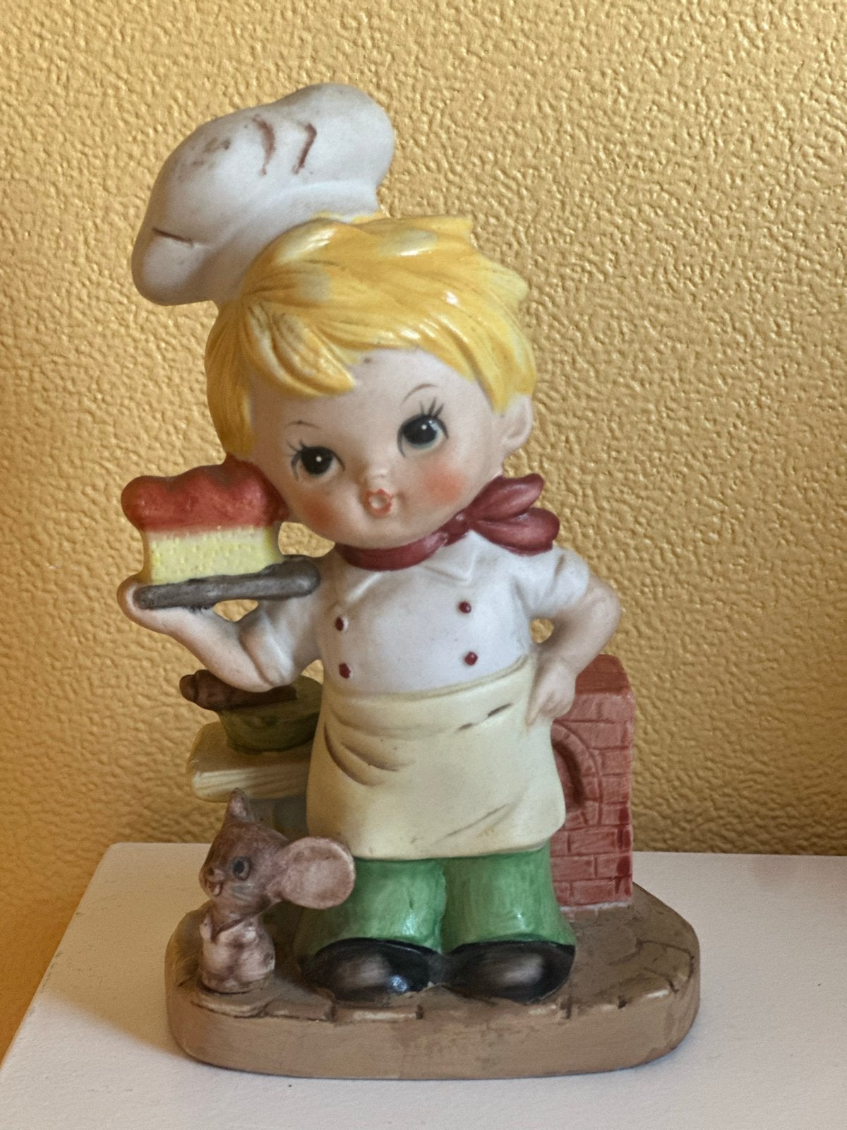 Vintage Bakker Beeldje met Muis | Albert E. Price Import, Ophalen of Verzenden, Gebruikt, Mens