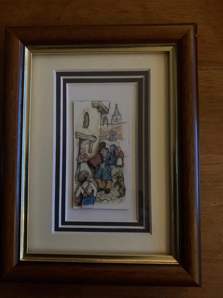 3d 'Remi alleen op de wereld 'schilderijtje Anton Pieck, Minder dan 50 cm, Ophalen of Verzenden, Zo goed als nieuw, Minder dan 50 cm