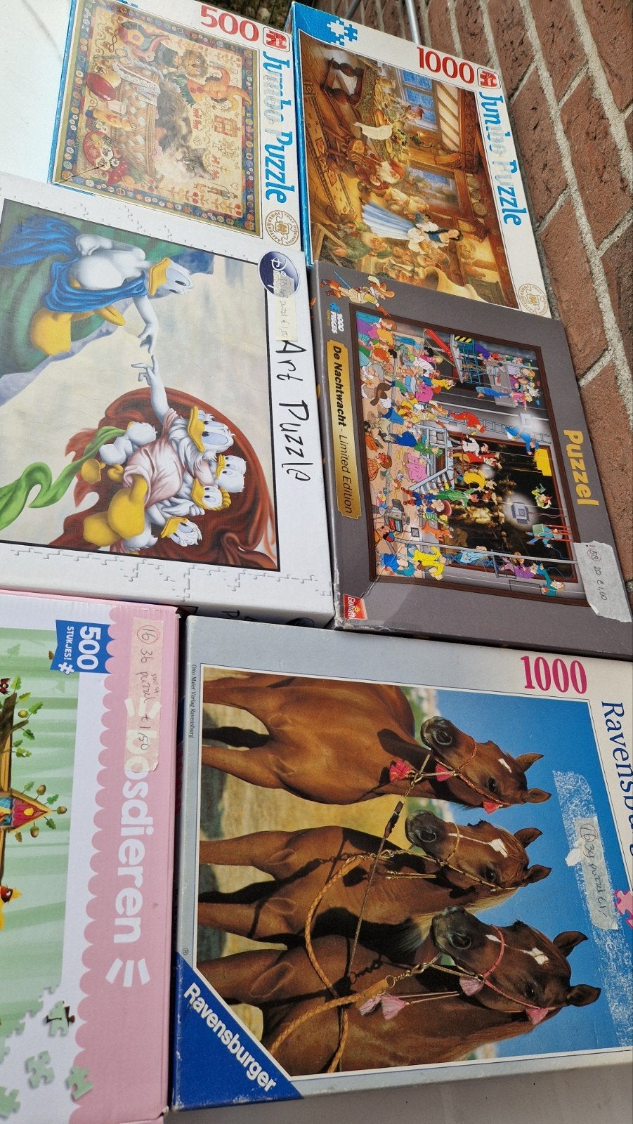 Diverse Puzzels: Disney, Ravensburger, Jumbo, Gebruikt, Niet van toepassing, diverse fabrikanten, Niet van toepassing, diverse fabrikanten