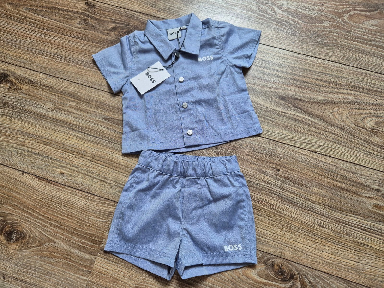 Hugo boss blauw setje maat 56, Kinderen en Baby's, Babykleding | Maat 56, Nieuw, Ophalen of Verzenden, Setje, Hugo Boss