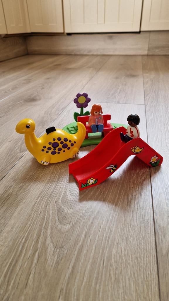 Playmobil 123 Speeltuin 6748 met figuren en glijbaan, Ophalen of Verzenden, Gebruikt, Complete set