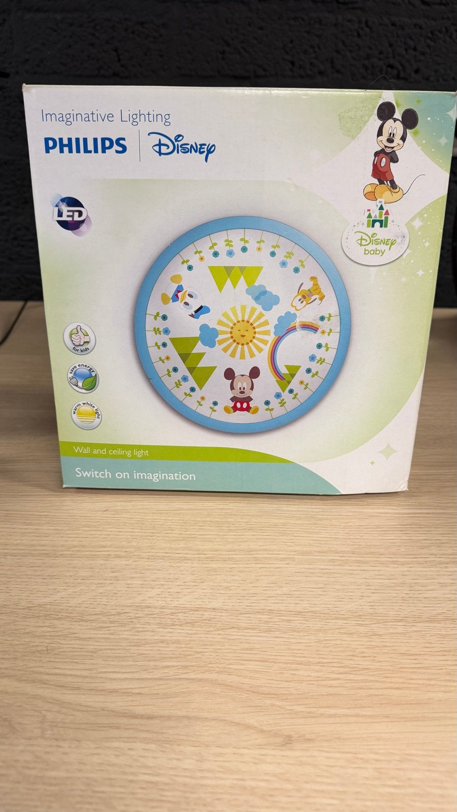 Philips Disney Baby Mickey Mouse Wand- en Plafondlamp, Ophalen of Verzenden, Nieuw