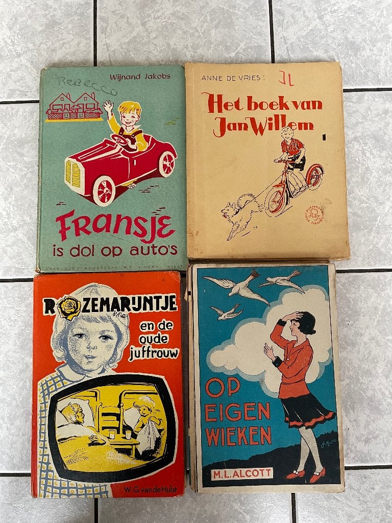Diverse oude kinderboeken. (de vijf Fransje Rozemarijntje)., Ophalen of Verzenden, Gelezen