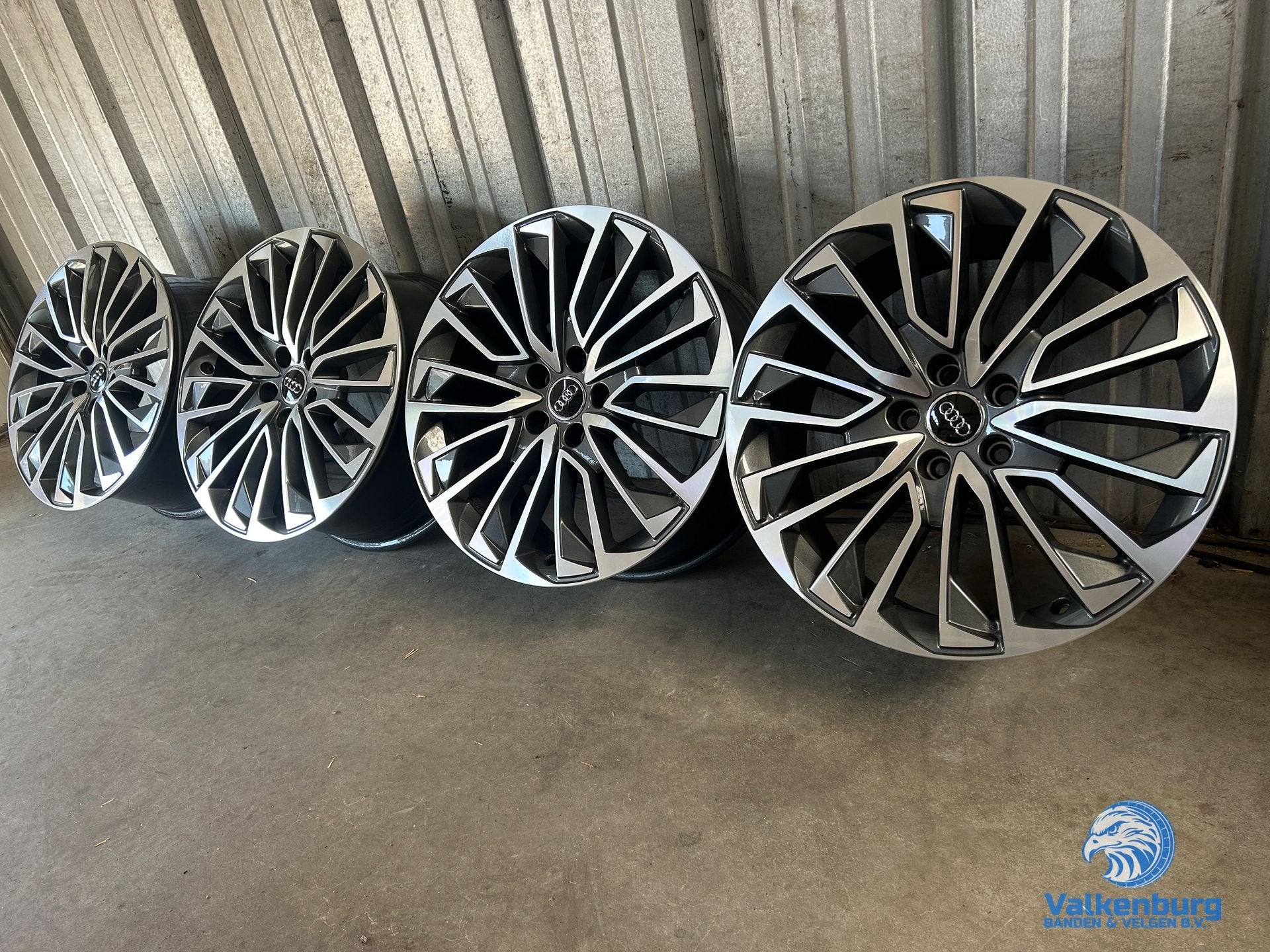 Originele Audi 19 inch antraciete velgen 5x112, 19 inch, Gebruikt, Velg(en), -