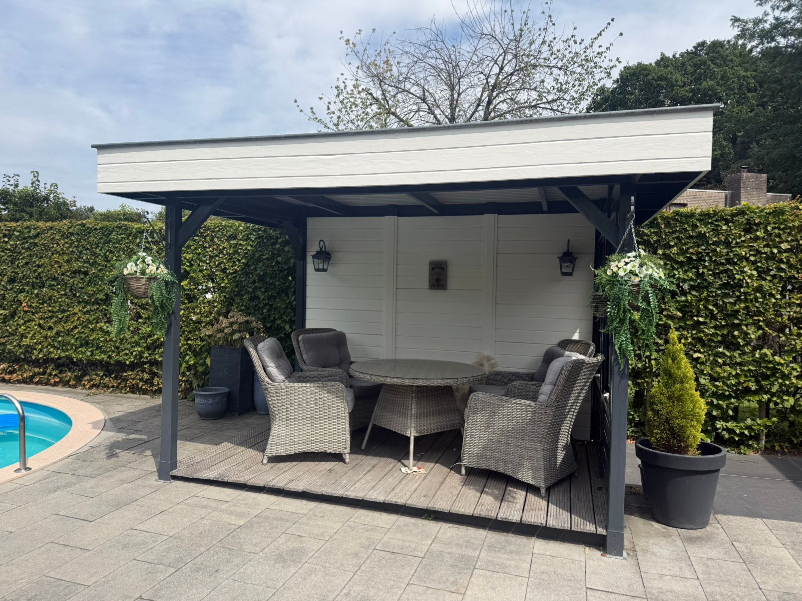 Stijlvolle houten veranda, Tuin en Terras, Ophalen, Gebruikt, Veranda