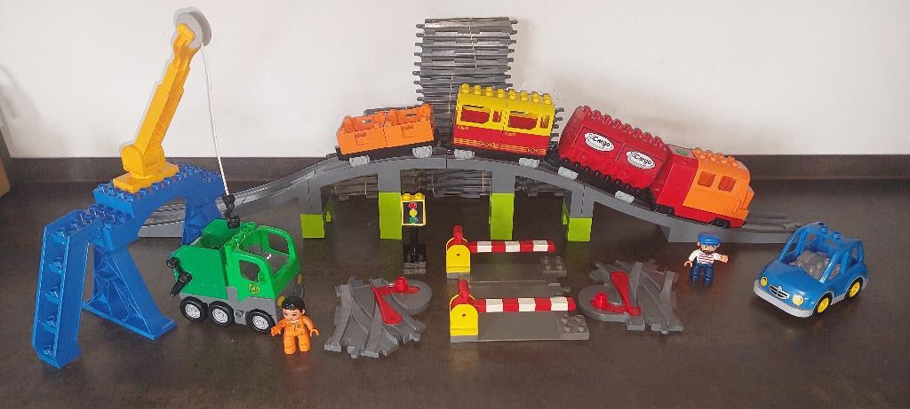 duplo trein(vuilnis takel kl bl auto), Ophalen of Verzenden, Gebruikt, Duplo