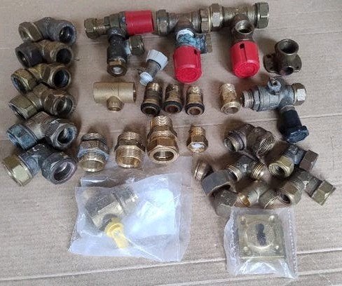 3,4 kilo koperen fittingen en koppelingen gebruikt en nieuw, Ophalen of Verzenden, Gebruikt, Koper, Overige typen