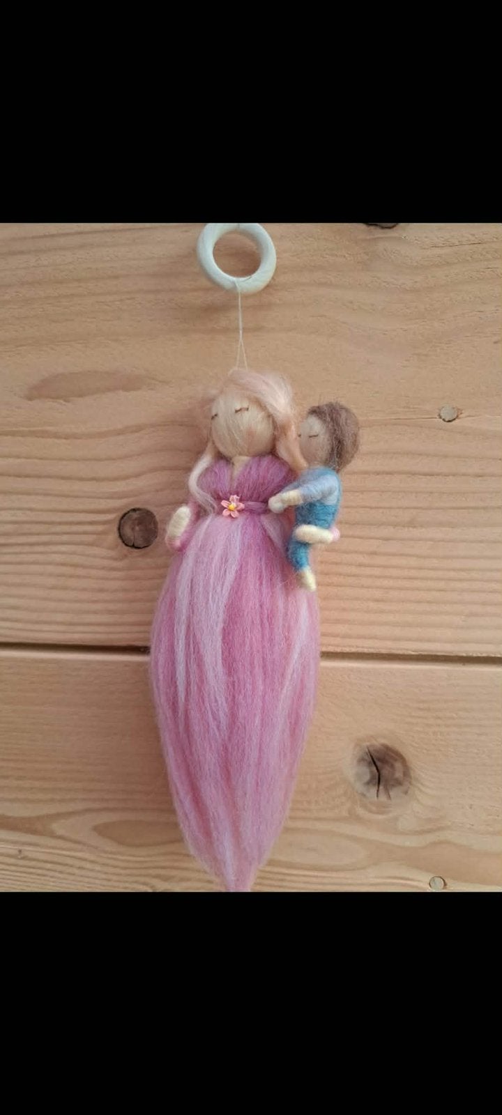 Seizoenstafel babykamer wol naaldvilt mama /zoon of docher, Ophalen of Verzenden, Nieuw