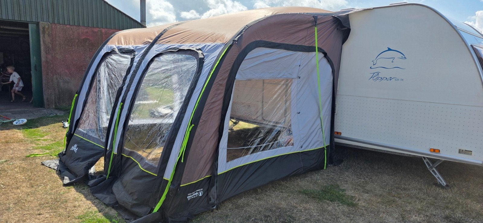 Obelink Easy Air 320 connected voortent met slaapcabine, Ophalen, Zo goed als nieuw