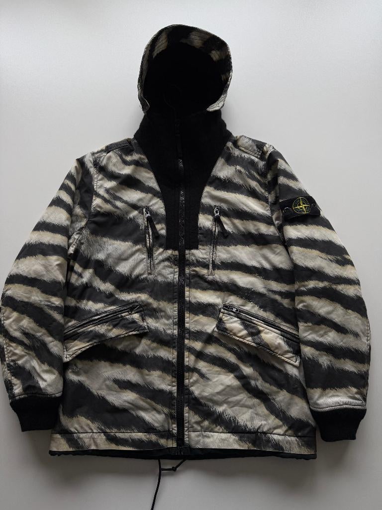 Stone Island white tiger camo jas m, Maat 48/50 (M), Wit, Ophalen of Verzenden, Stone Island