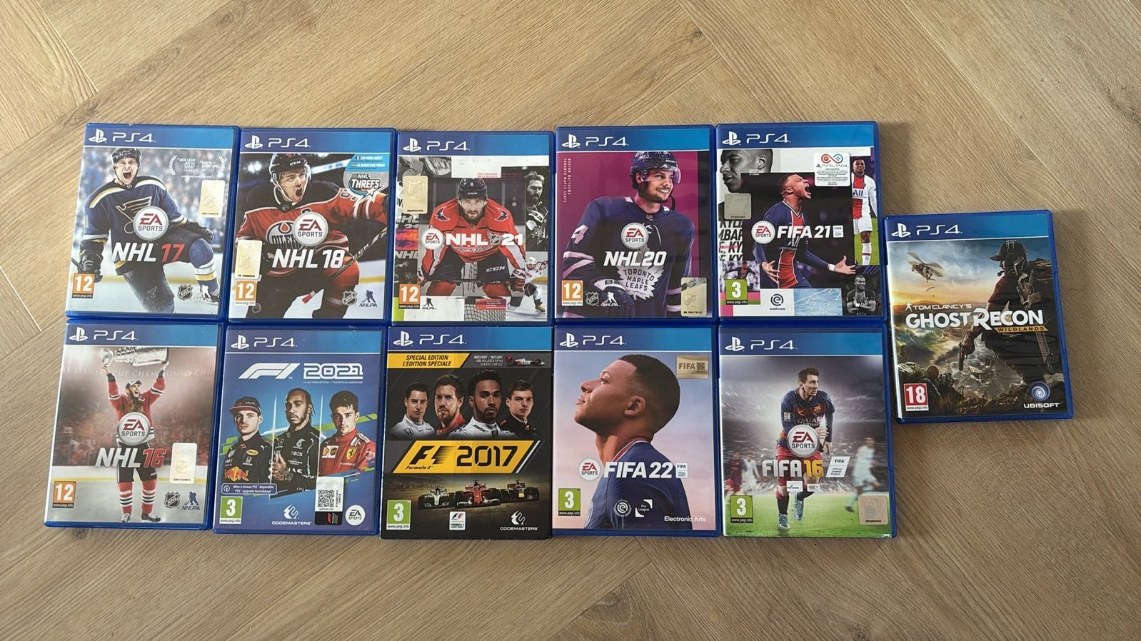 1 KOOP! PS4 Games: FIFA, NHL, F1 & Ghost Recon, Spelcomputers en Games, Games | Sony PlayStation 4, Ophalen, Gebruikt, Vanaf 18 jaar