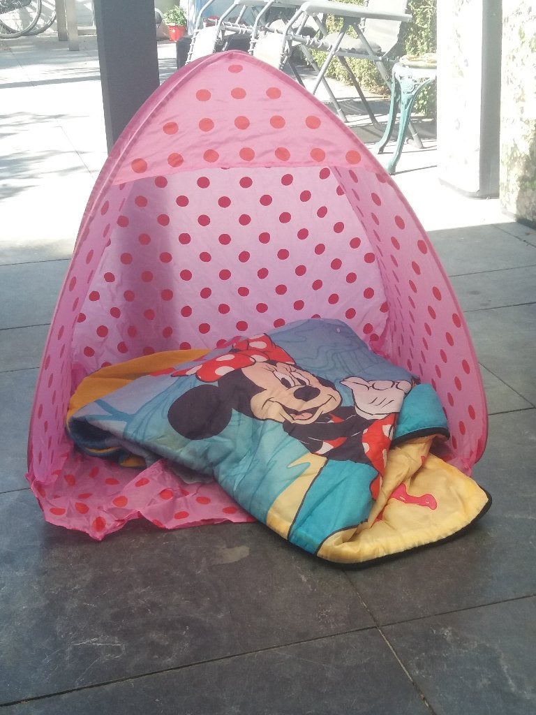 Roze pop up speeltent /camping/HEMA /strand tent /strandtent, Ophalen of Verzenden, Zo goed als nieuw