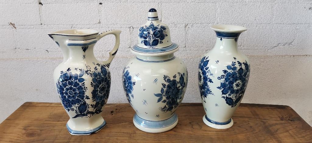 Delfts Blauw kaststel 3 delig, Antiek en Kunst, Ophalen of Verzenden