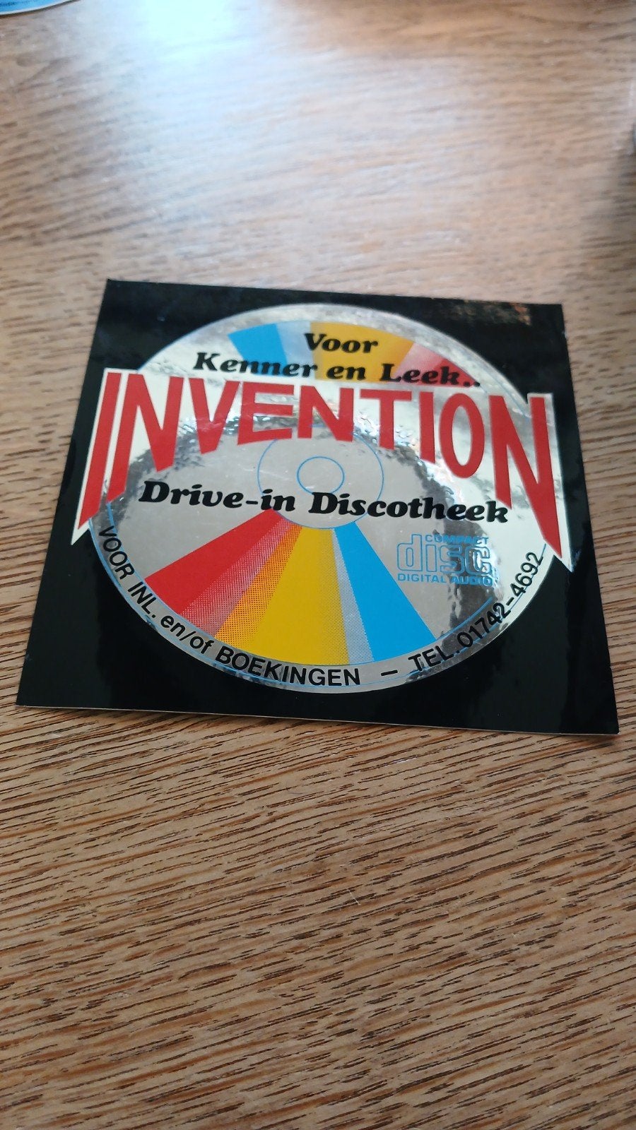 Sticker Drive-In Discotheek Invention, WATERINGEN, Ophalen of Verzenden, Zo goed als nieuw
