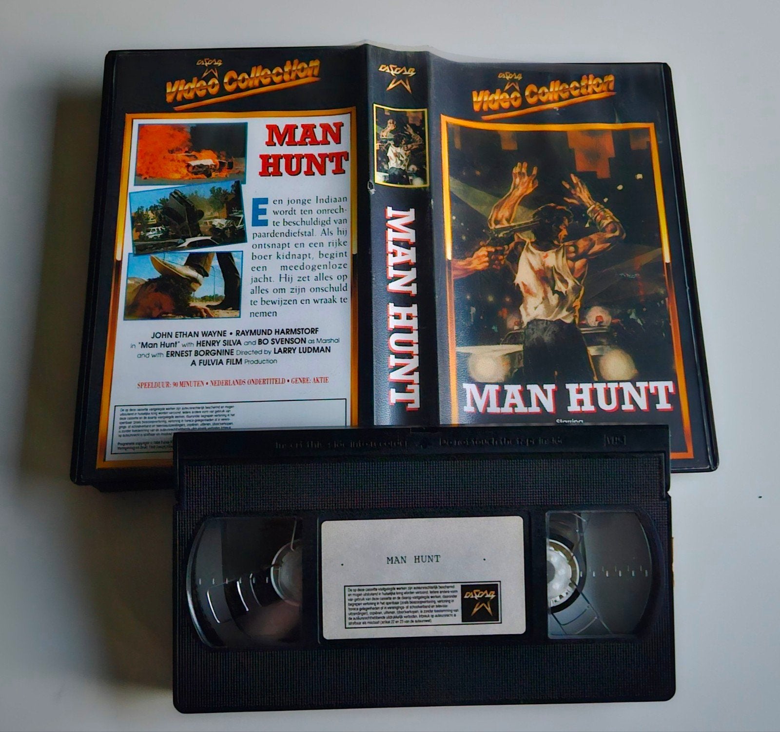 Man Hunt (1984),VHS-band - Actie en Avontuur, Nederlands ondertiteld, Gebruikt, Vanaf 16 jaar, Verzenden