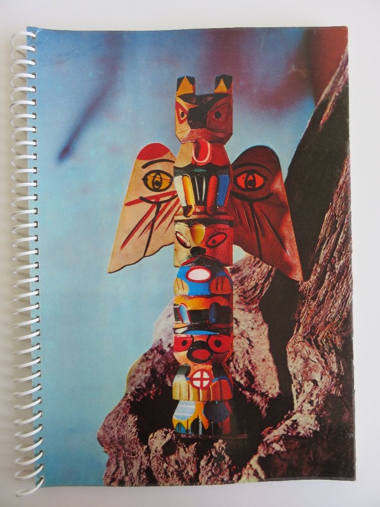 Vintage leeg plakboek met totempaal 40 vel, Ophalen of Verzenden, Zo goed als nieuw, Knutselen