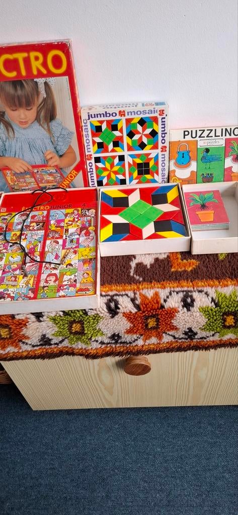 Electro Junior, Jumbo Mosaic & Puzzlino set, Ophalen, Gebruikt, Puzzelen, Met licht