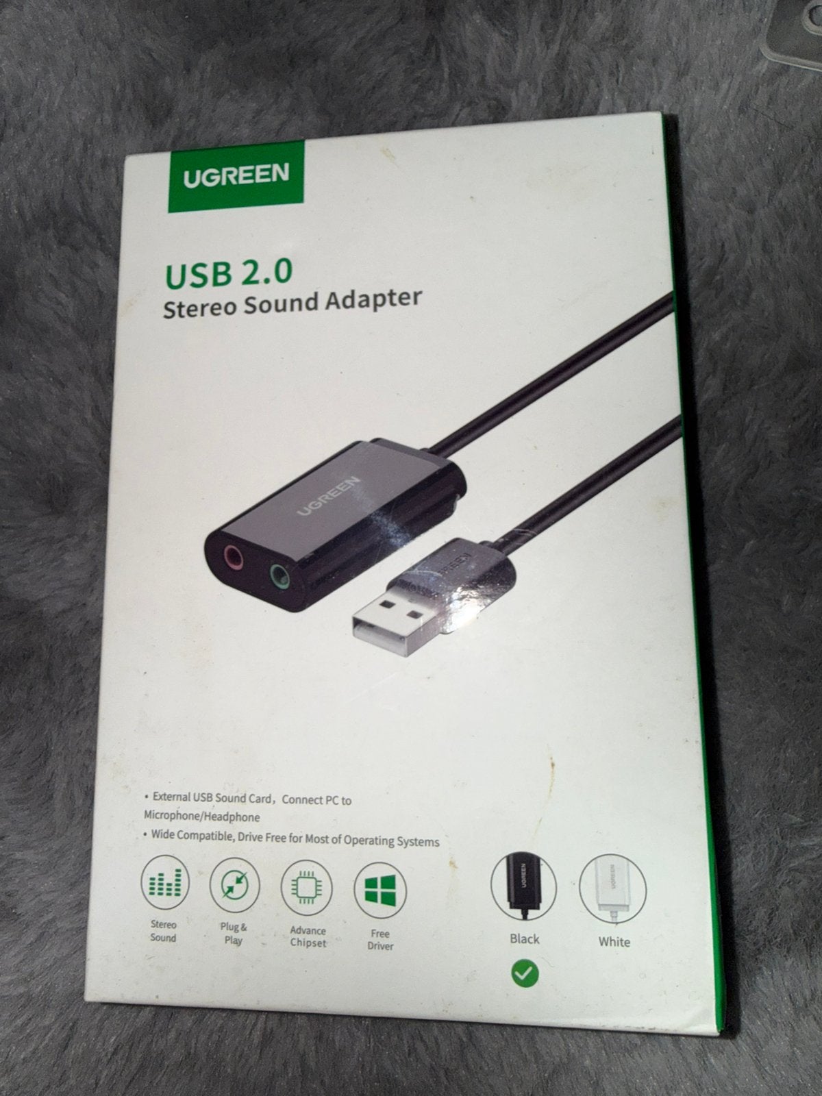 UGREEN USB geluidskaart koptelefoon &microfoon adapter3,5 mm, Service.eu@ugreen.com, Ugreen Group GmbH, Ophalen of Verzenden, Zo goed als nieuw