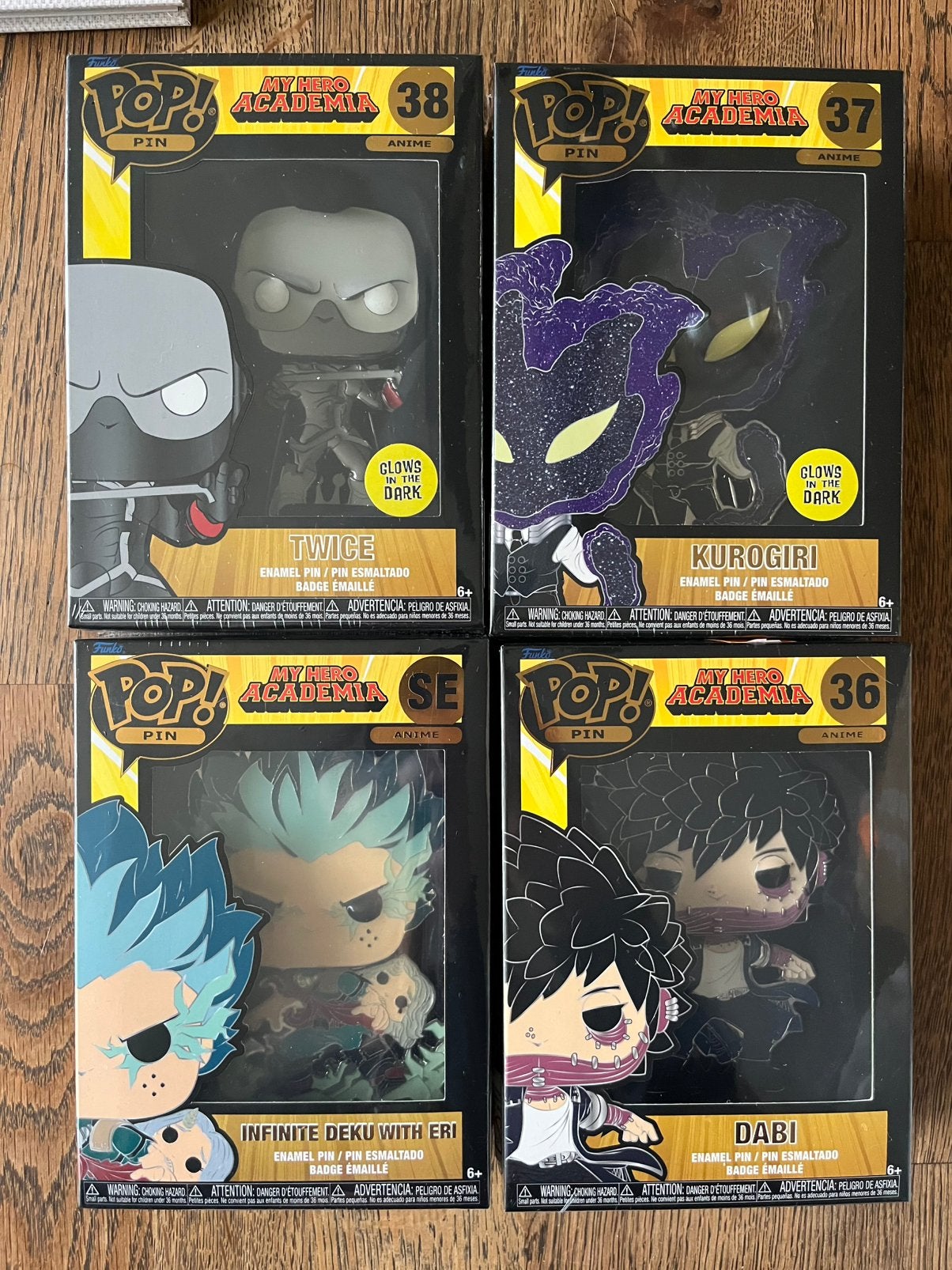 My hero academia funko pin set, Ophalen of Verzenden, Zo goed als nieuw