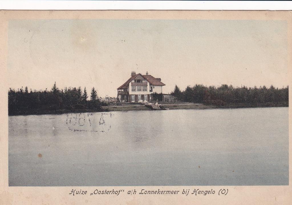 Hengelo, Lonnekermeer., Verzamelen, Ansichtkaarten | Nederland, Verzenden, 1920 tot 1940, Gelopen, Overijssel