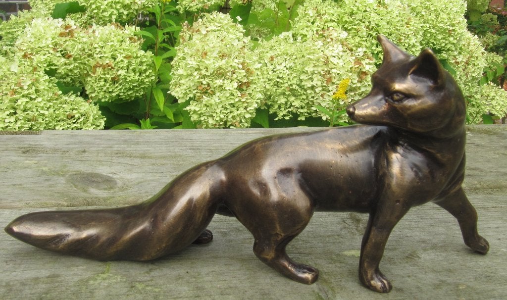 VOS / 40 cm breed / bronzen beeld, Ophalen of Verzenden, Nieuw, Beeldje of Figuurtje