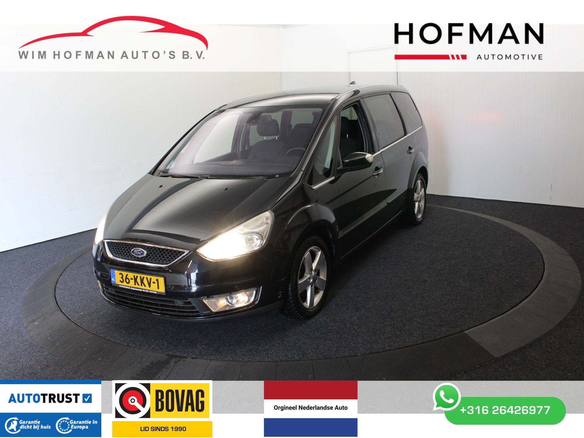 Ford Galaxy 2.0-16V Trekhaak 7 persoons APK t/m 06-2027 Tita, Auto's, Voorwielaandrijving, Gebruikt, Zwart, 4 cilinders