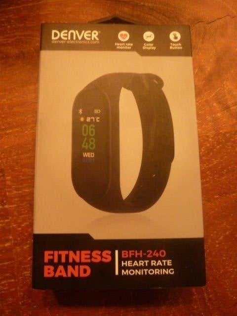 Denver BFH-240 met fitnessband en hartslagmeter, Zwart, Slaap, Nieuw, Ophalen of Verzenden