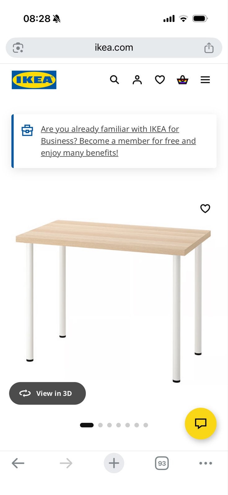 IKEA Linnmon / Adils desk - 100x60 cm, Ophalen, Gebruikt, Spaanplaat of MDF, IKEA