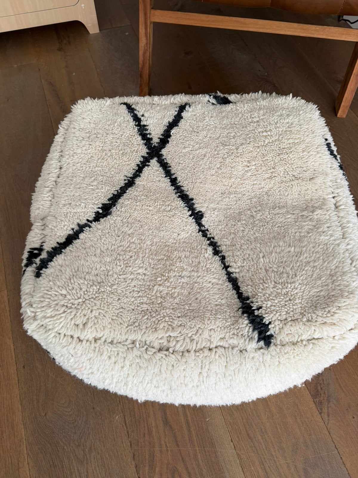 Poef HK Living 60x60x20 cm, Ophalen, Zo goed als nieuw, Rond, Minder dan 50 cm