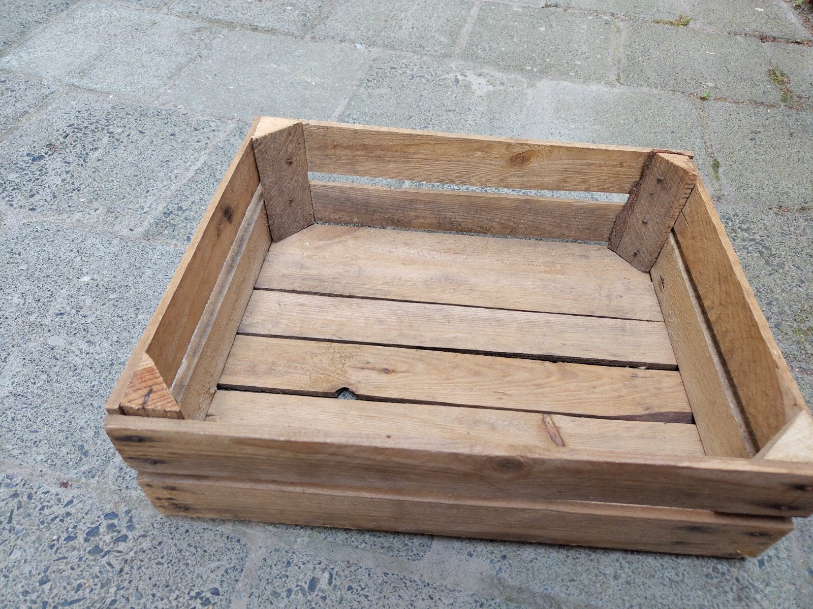 Houten kist - Vintage opbergkrat, Ophalen, Gebruikt, 40 tot 60 cm, 50 tot 75 cm