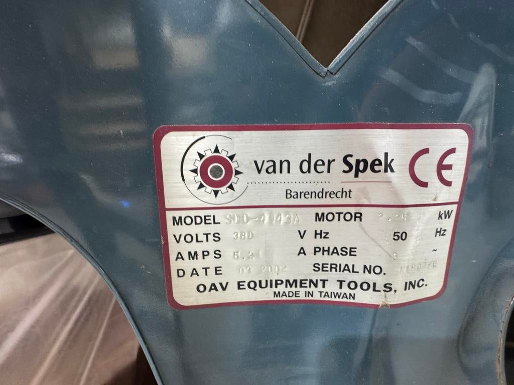 Industriële stofzuiger van der Spek SDC-4043A, Ophalen
