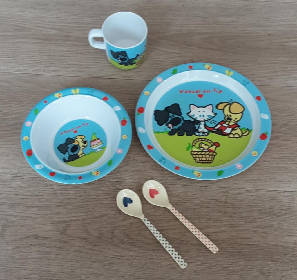 Woezel en Pip servies setje, Ophalen of Verzenden, Gebruikt